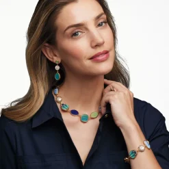 The Met Store Necklaces*Ancient Mixed Motifs Glass Statement Necklace