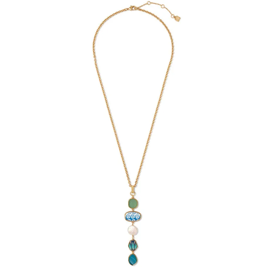The Met Store Necklaces*Ancient Mixed Motifs Glass Pendant Drop Necklace