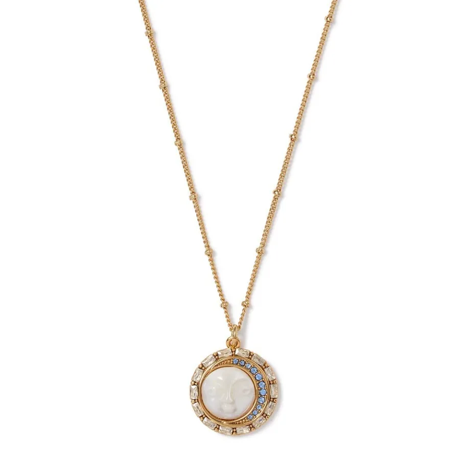 The Met Store Necklaces*Celestial Symbols Carved Mother-of-Pearl Pendant Necklace