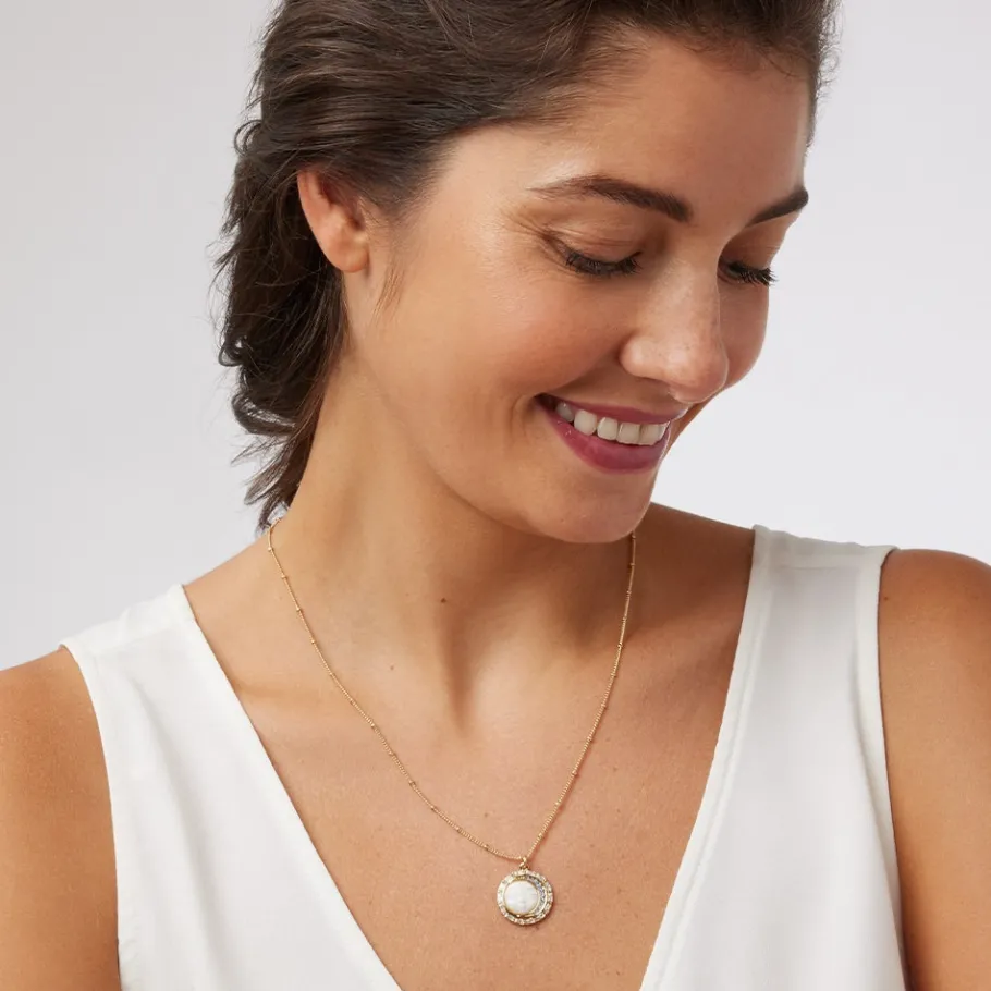 The Met Store Necklaces*Celestial Symbols Carved Mother-of-Pearl Pendant Necklace