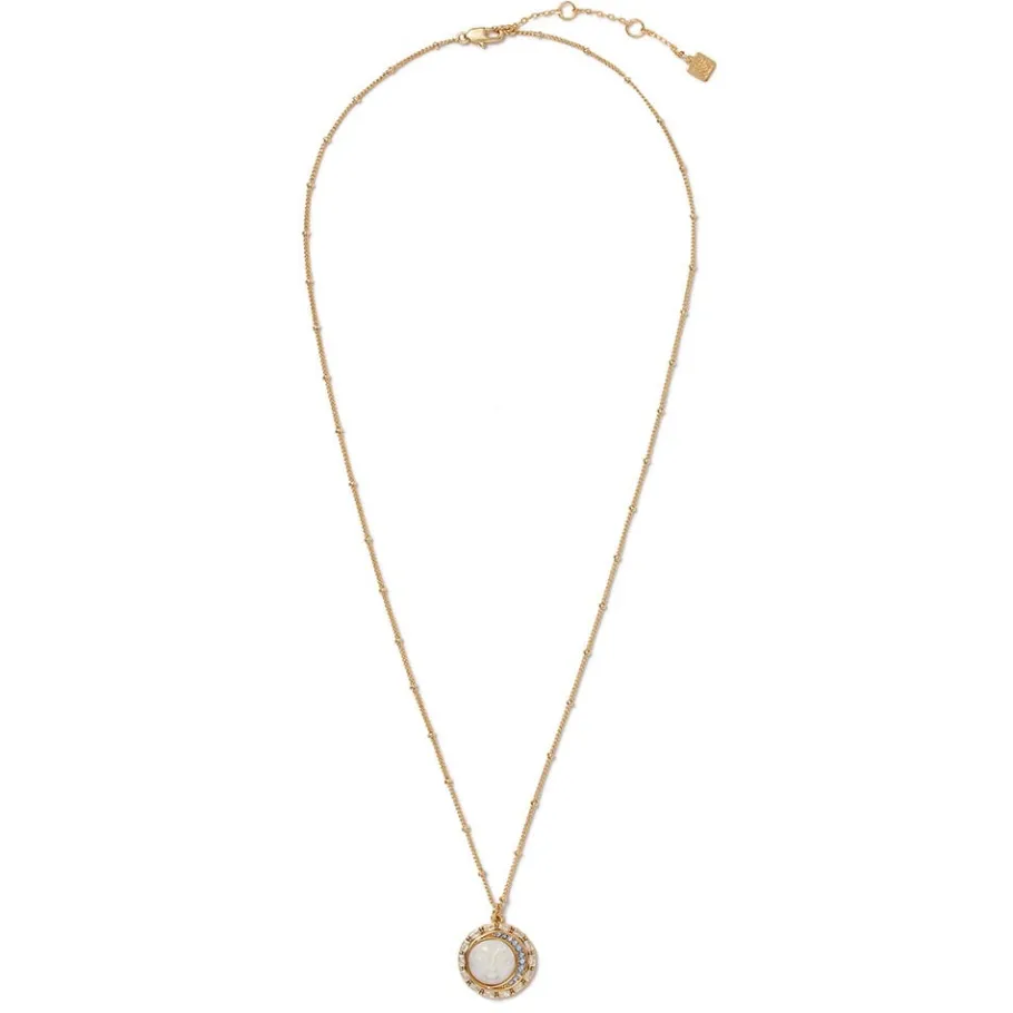 The Met Store Necklaces*Celestial Symbols Carved Mother-of-Pearl Pendant Necklace