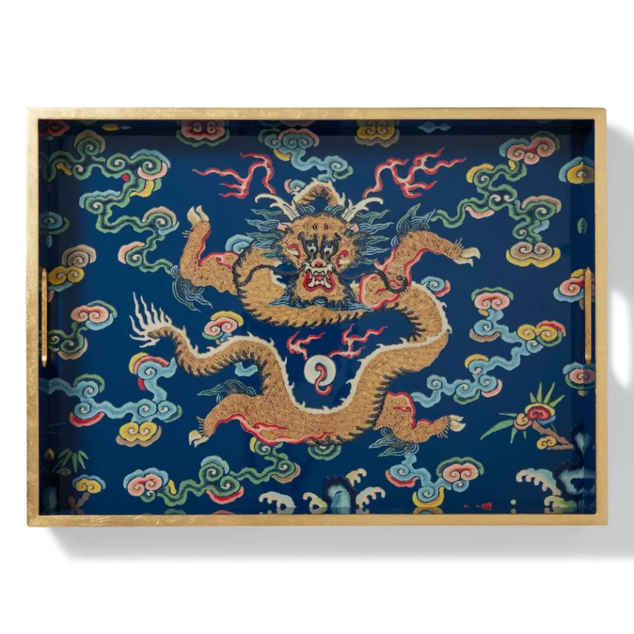The Met Store Tableware|Decorative Accents*Chinese Dragon Rank Badge Lacquer Tray