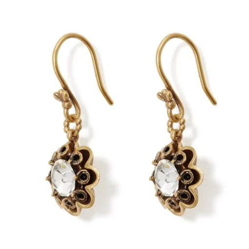 The Met Store Earrings*Crystal Rosette Drop Earrings