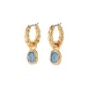 The Met Store Earrings*Cypriot Twist Hoop Earrings with Removable Charms