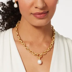 The Met Store Necklaces*Cypriot Twist Pearl Chain Pendant Necklace