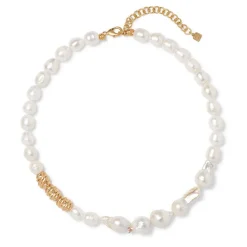 The Met Store Jewelry Sets*Cypriot Twist Pearl Necklace and Triple-Hoop Earrings Set