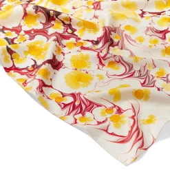 The Met Store Scarves & Wraps*Daisy Garden Marbled Paper Oblong Silk Scarf