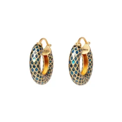 The Met Store Earrings*Egyptian Feather Hoop Earrings