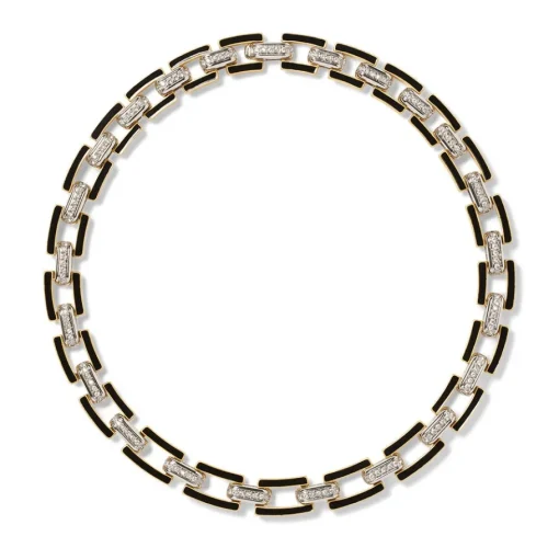 The Met Store Jewelry Sets*European Buckle Enamel Collar Necklace and Drop Earrings Set