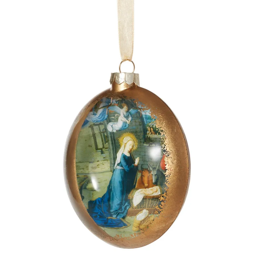 The Met Store Ornaments*Gerard David Nativity Scene Glass Disc Ornament