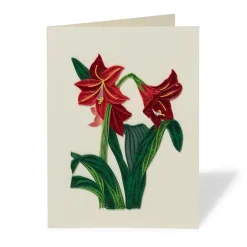 The Met Store Holiday Cards*Hybrid Amaryllis Quilled Holiday Card