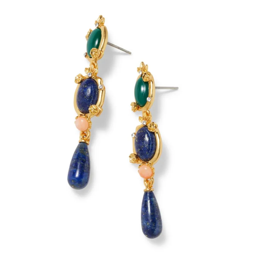 The Met Store Earrings*Japanese Imari Linear Drop Earrings