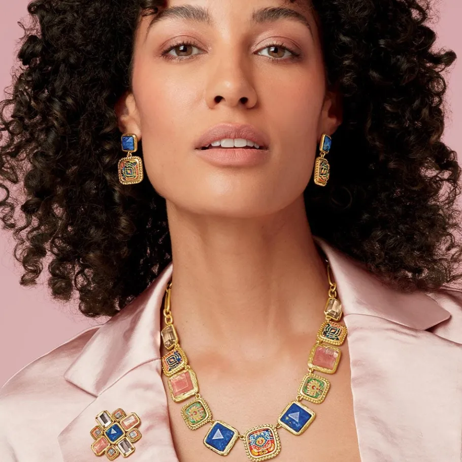 The Met Store Earrings*Kashan Carpet Square Drop Earrings