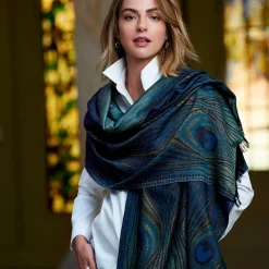 The Met Store Scarves & Wraps*Louis C. Tiffany Peacock Feather Wool-Blend Shawl