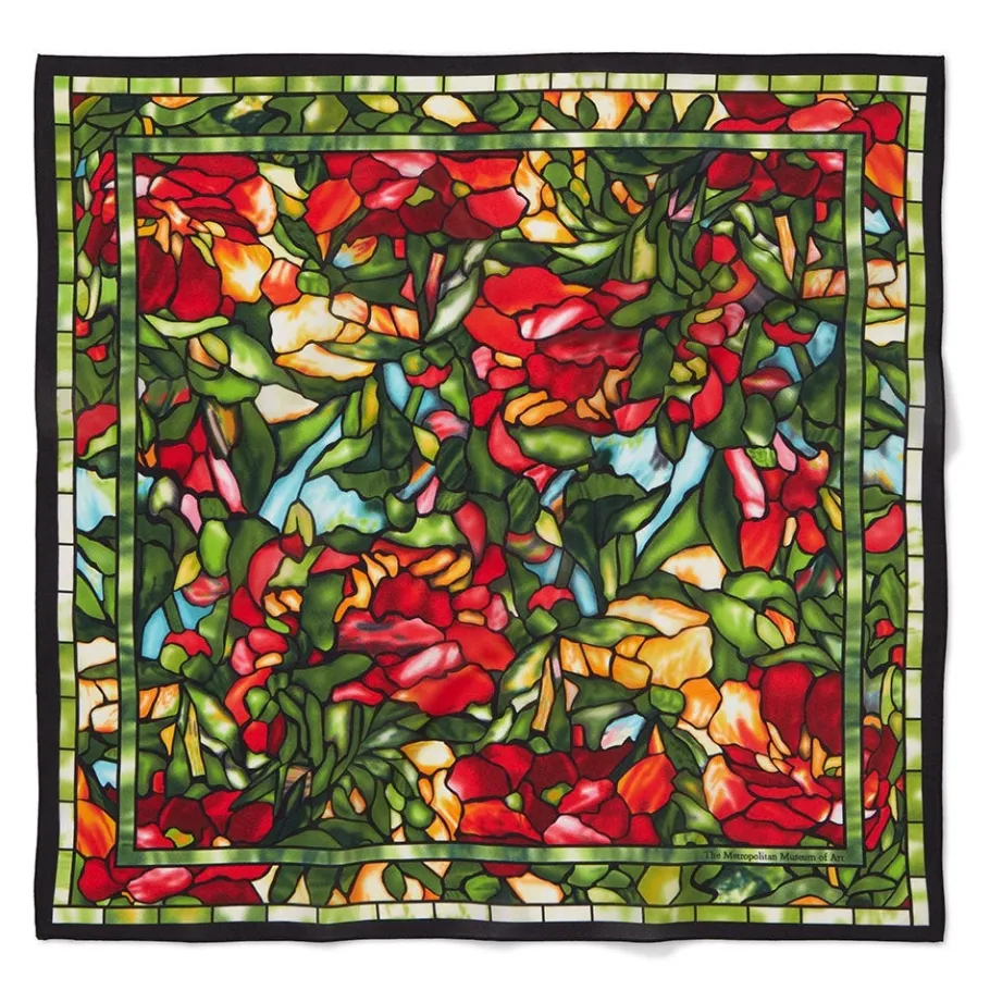 The Met Store Scarves & Wraps*Louis C. Tiffany Peonies Silk Neckerchief