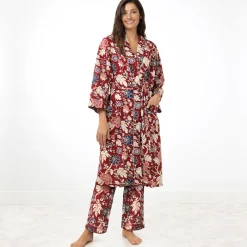 The Met Store Clothing*Lyon Floral Cotton Women's Robe