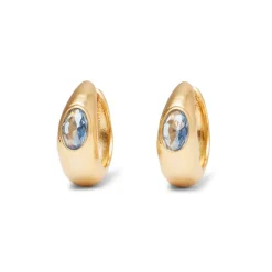 The Met Store Earrings*Medieval Stone Hoop Earrings