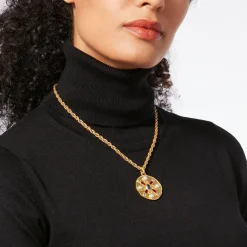 The Met Store Necklaces*Medieval Stone Medallion Pendant Necklace