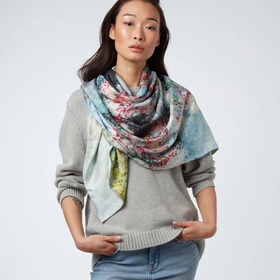 The Met Store Scarves & Wraps*Monet Blooms Double-Sided Square Silk Scarf