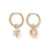 The Met Store Earrings*Moon and Star Hoop Earrings