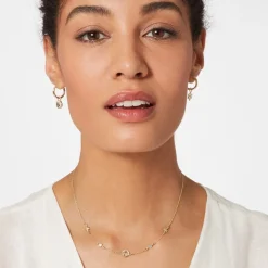 The Met Store Earrings*Moon and Star Hoop Earrings