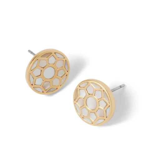 The Met Store Earrings*Mother-of-Pearl Mosaic Stud Earrings