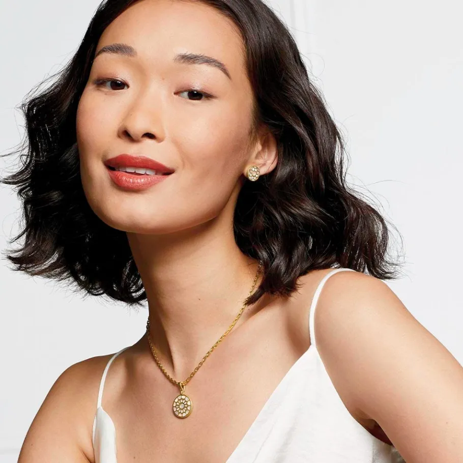 The Met Store Necklaces*Mother-of-Pearl Mosaic T-Bar Pendant Necklace