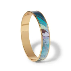 The Met Store Bracelets*Peacock Feather Enamel Bangle