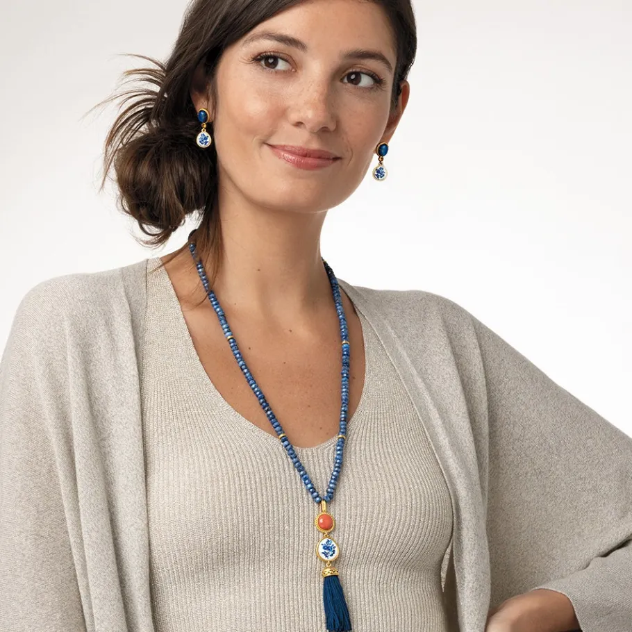 The Met Store Earrings*Qing Bottle Floral Drop Earrings