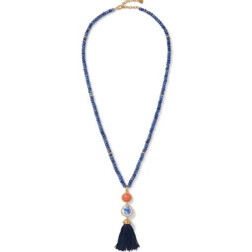 The Met Store Jewelry Sets*Qing Bottle Lariat Necklace and Floral Drop Earrings Set