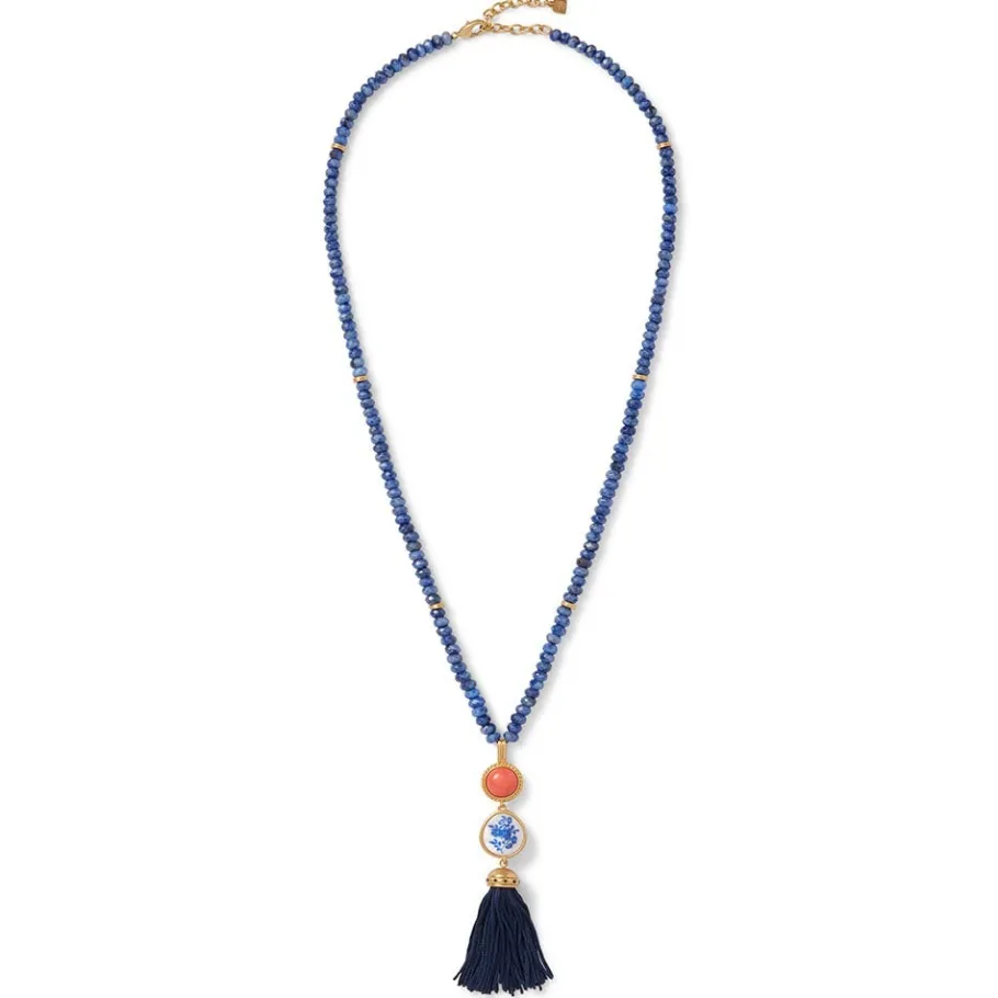 The Met Store Jewelry Sets*Qing Bottle Lariat Necklace and Floral Drop Earrings Set