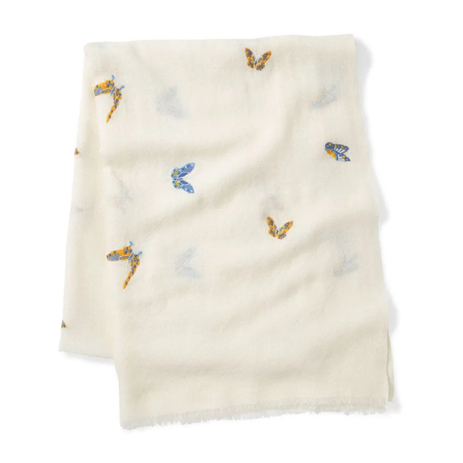 The Met Store Scarves & Wraps*Qing Embroidered Butterflies Oblong Scarf