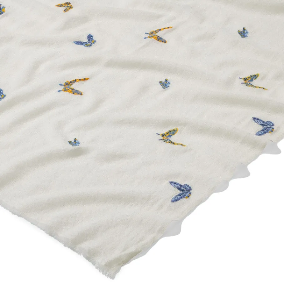The Met Store Scarves & Wraps*Qing Embroidered Butterflies Oblong Scarf