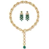 The Met Store Jewelry Sets*Roman Malachite Statement Necklace and Chandelier Earrings Set