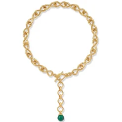 The Met Store Jewelry Sets*Roman Malachite Statement Necklace and Chandelier Earrings Set