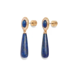The Met Store Jewelry Sets*Spanish Baldric Lapis Braided Necklace and Elongated Drop Earrings Set