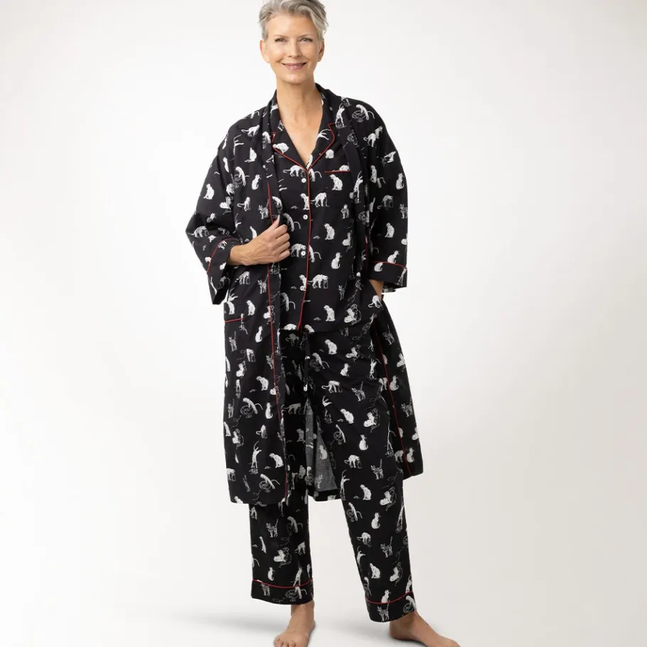 The Met Store Clothing*Steinlen Cats Unisex Cotton Robe
