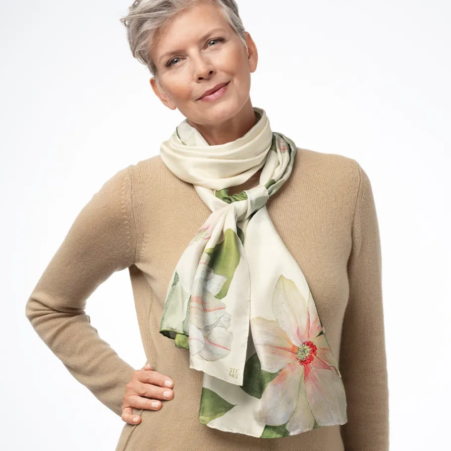 The Met Store Scarves & Wraps*Studies of Magnolias Oblong Silk Scarf