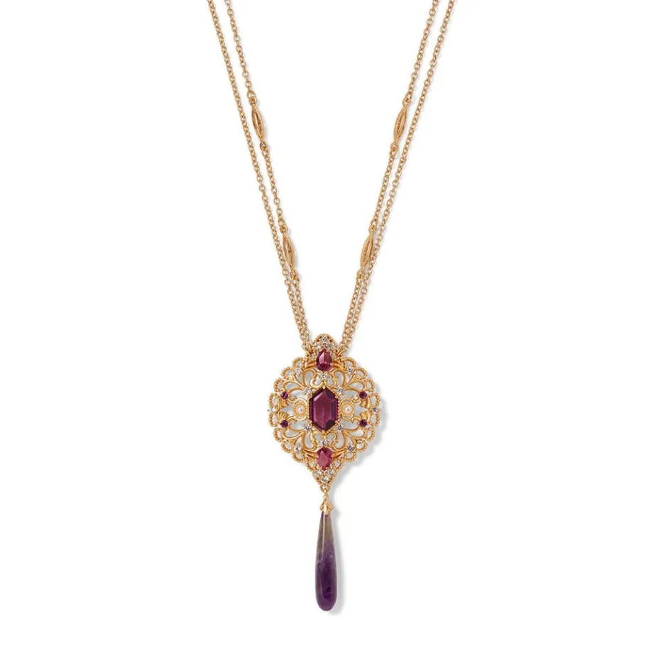 The Met Store Necklaces*Turkish Amethyst Long Pendant Necklace
