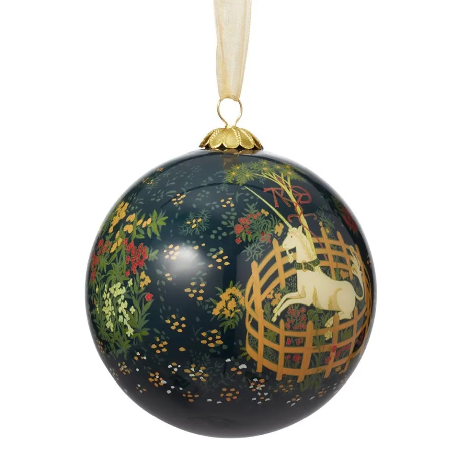The Met Store Ornaments*Unicorn in a Garden Hand-Painted Glass Ornament