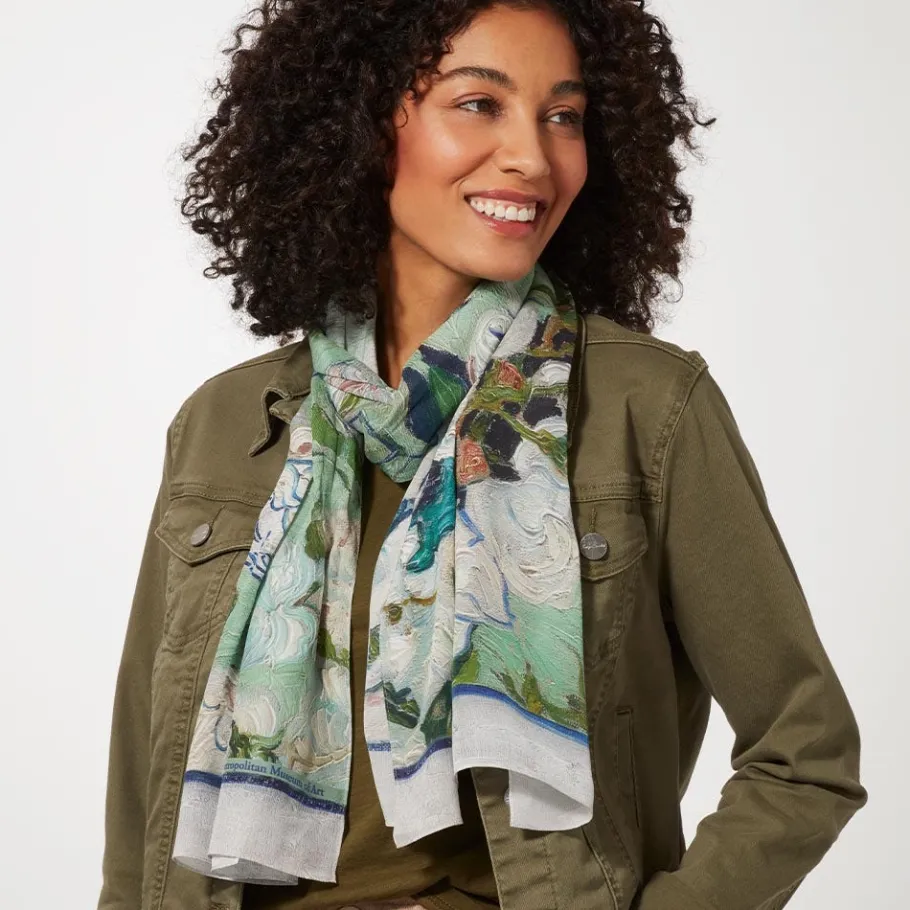 The Met Store Scarves & Wraps*Van Gogh Roses Oblong Silk Scarf