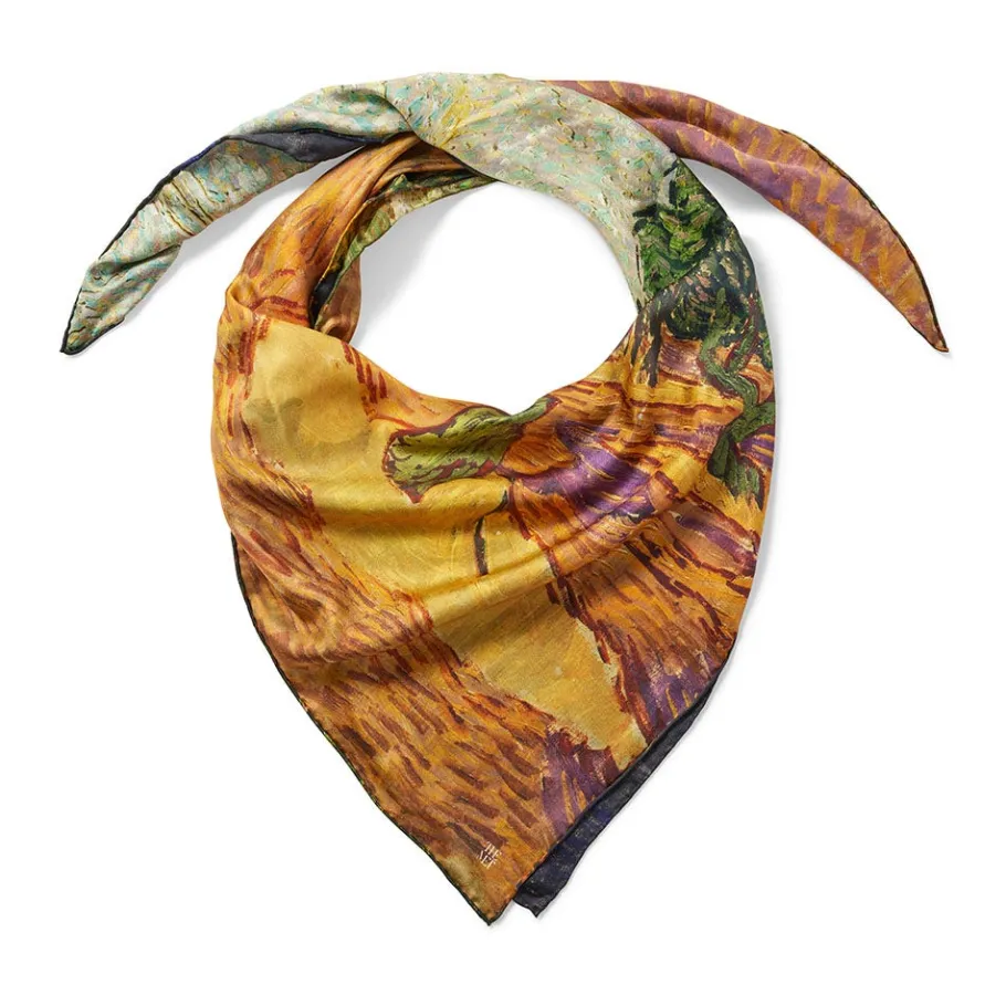 The Met Store Scarves & Wraps*Van Gogh Stylized Nature Double-Sided Square Silk Scarf