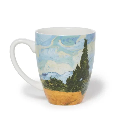 The Met Store Tableware*Van Gogh Wheat Field with Cypresses Covered Mug with Tea Infuser