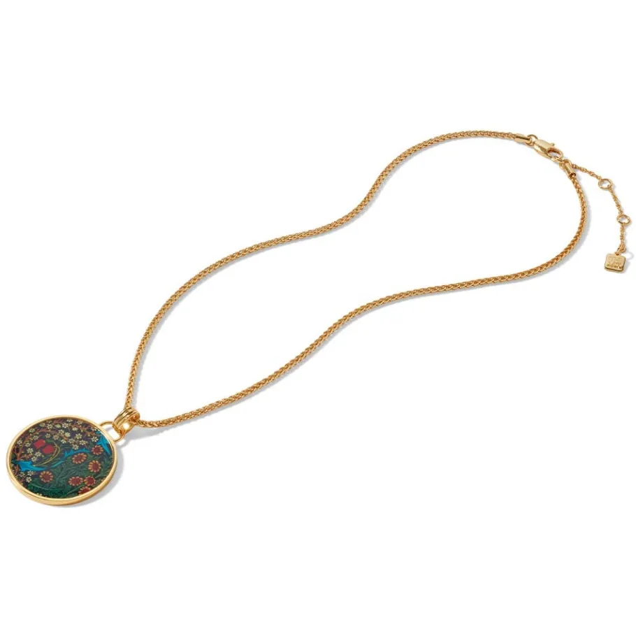 The Met Store Necklaces*William Morris Blackthorn Enamel Pendant Necklace