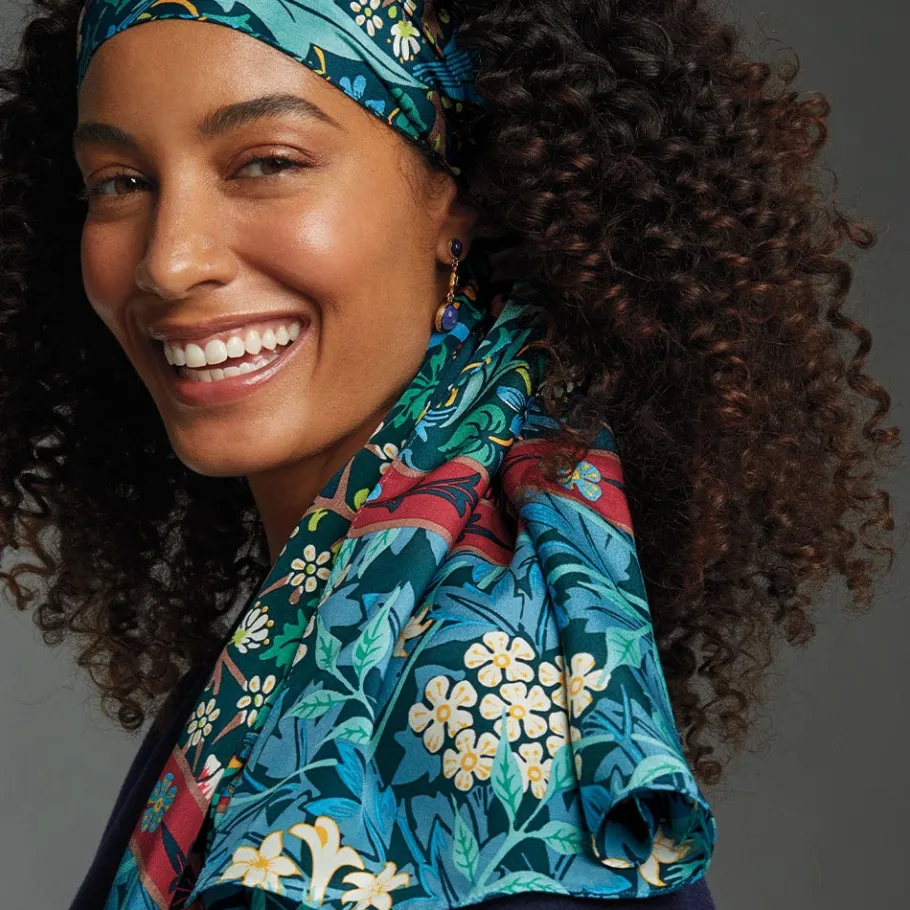 The Met Store Scarves & Wraps*William Morris Mixed Patterns Oblong Silk Scarf